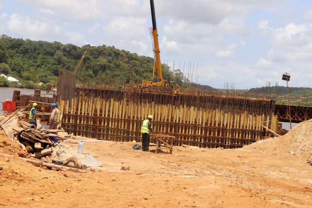 Construction of Pangani River bridge is well under way, as found yesterday, the contractor being China’s road and bridge infrastructure firm Shandong Luqiao Group Co. Ltd. 