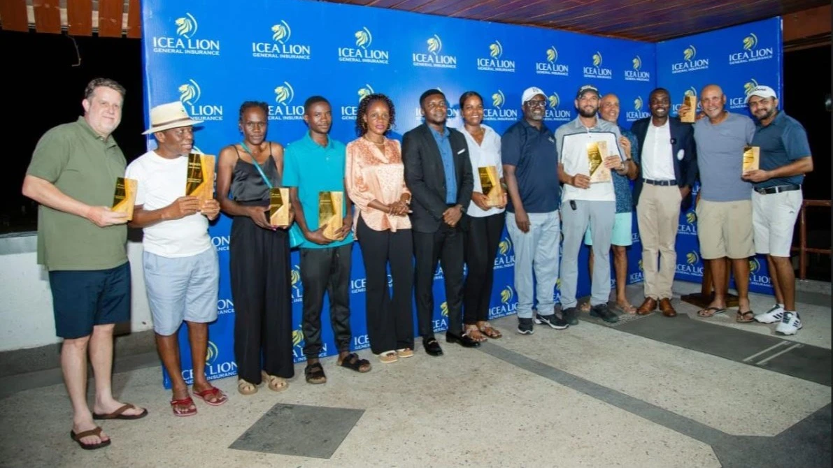  

Dar es Salaam Gymkhana Club (DGC) golfers who excelled in the outfit's October Monthly Mug competition in a group photo with the event's sponsors at the club last Sunday. 