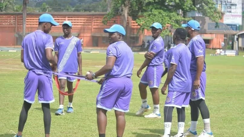 Senior national men's cricketers are pictured during training as the cricketers battled it out in the 2024 ICC Men's Cricket World Cup Challenge League B in Kampala.