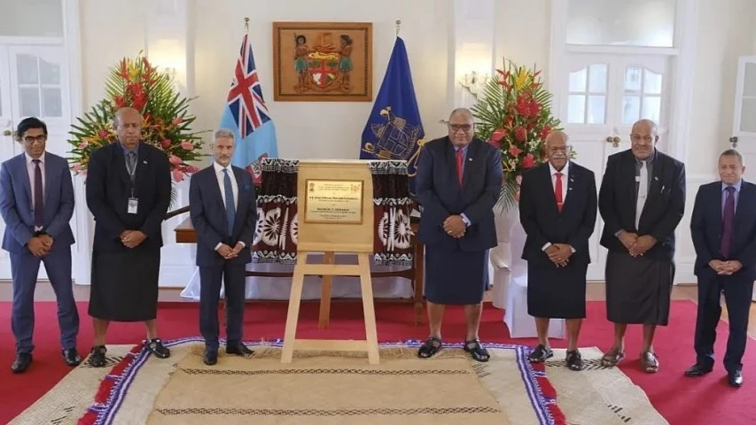 India's MEA Dr S Jaishankar call on H.E. Ratu Wiliame Katonivere, President of Fiji in State House in Suva, 2023.