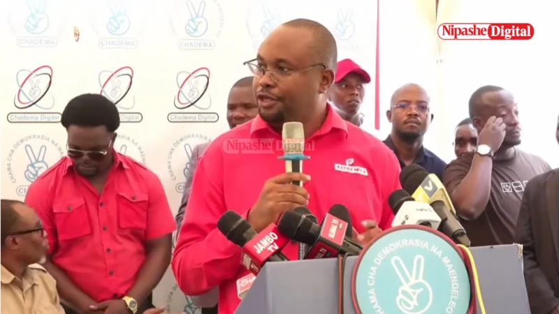 
Katibu Mkuu wa Chama cha Demokrasia na Maendeleo (CHADEMA), John Mnyika.