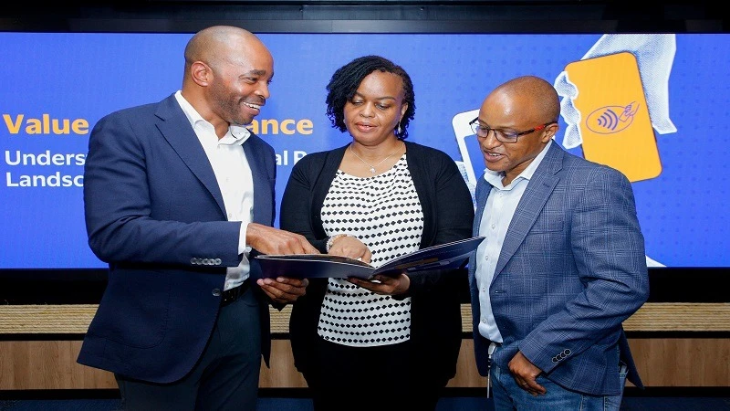 From Left: Chad Pollock, General Manager and Vice President, Visa East Africa, Caroline Maina- Senior Director, Insights, 4Sight Research and Analytics; and John Muriithi- Director Merchant Sales and Acquiring, Visa East Africa.