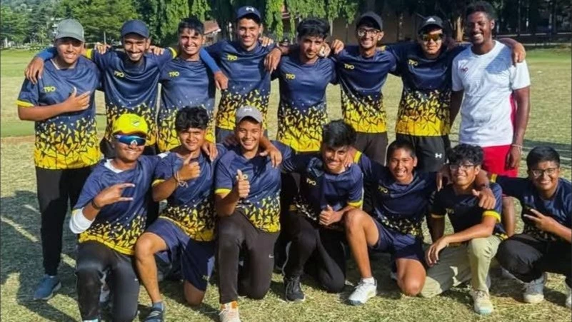 Dar es Salaam's Al-Muntazir School U-17 cricket team is pictured before featuring in one of the friendly ties against the Morogoro U-17 squad at the SUA venue in Morogoro recently