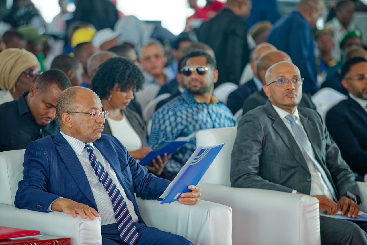 Zanzibar President Dr Hussein Ali Mwinyi attends an investment forum held at Micheweni on Pemba Island yesterday. 