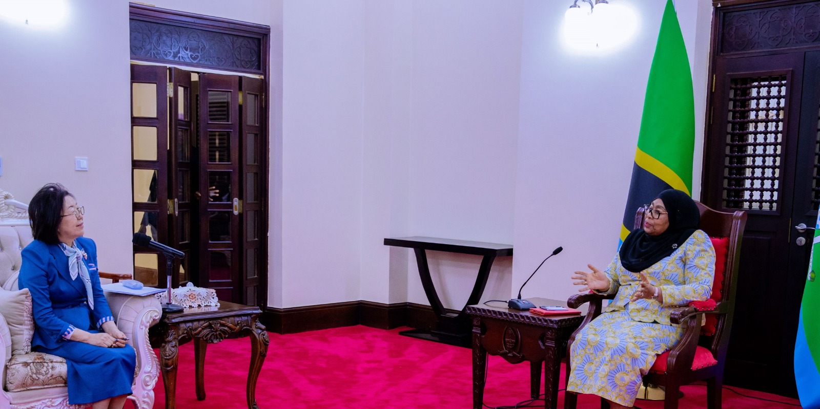  President Samia Suluhu Hassan has an audience at Chamwino State House in Dodoma Region on Saturday with Korea Finance Corporation President Dr Eun-Jae Lee, who was accompanied by a delegation of representatives of 11 major construction companies.